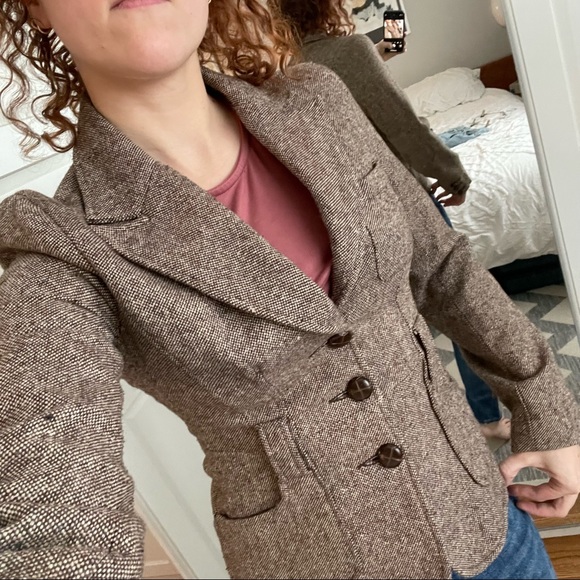 3 for 20$🌼 Brown Tweed Blazer - Picture 4 of 10